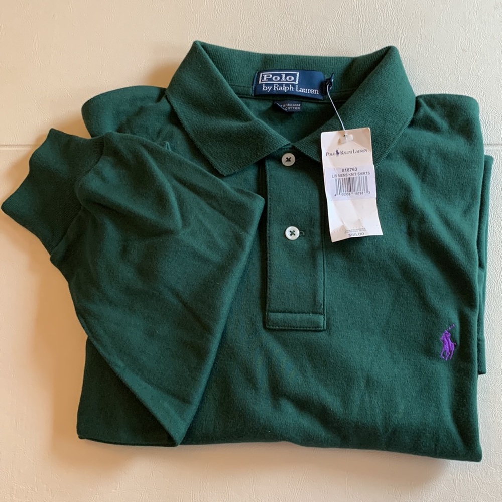 NWT Polo by Ralph Lauren Hunter green with purple pony